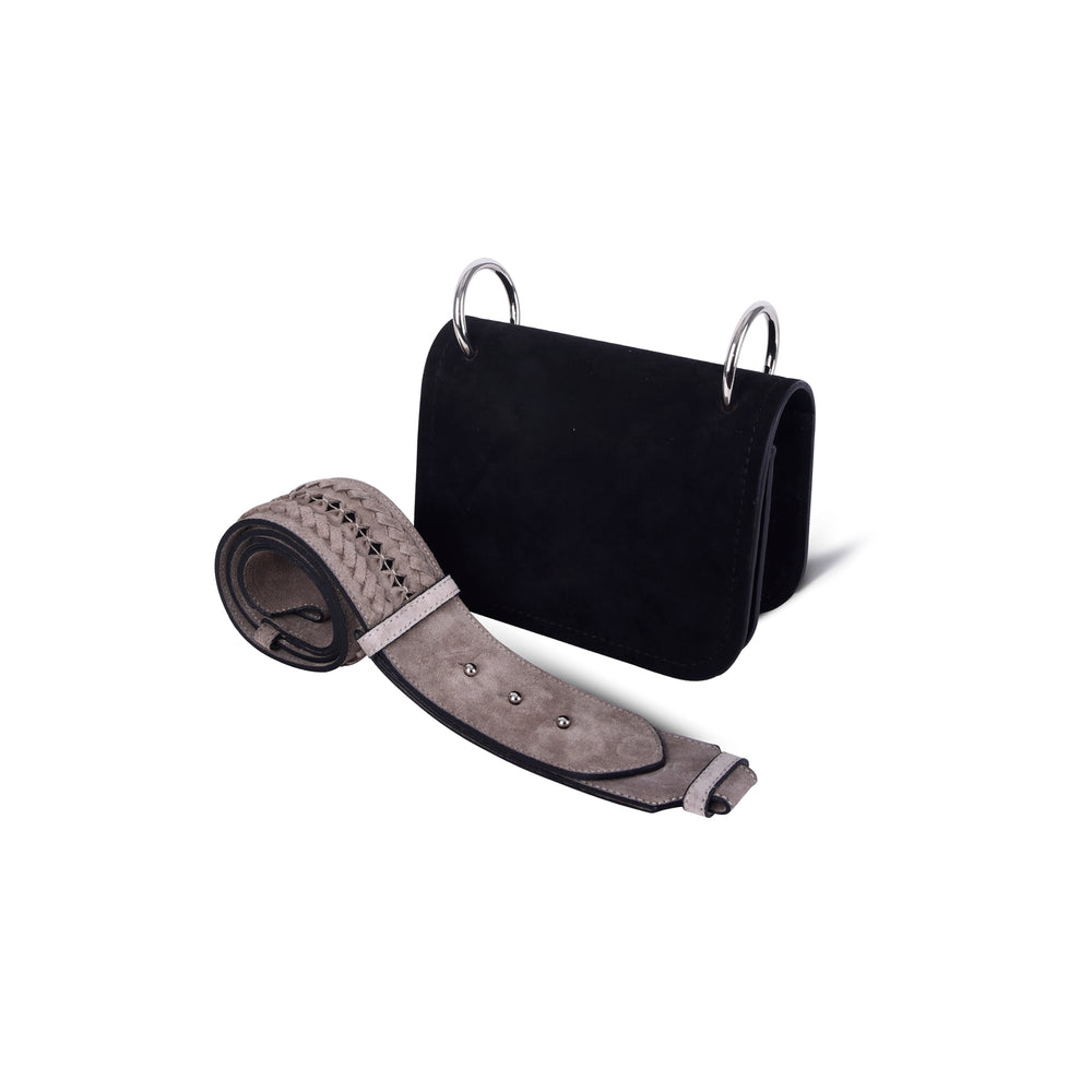 Brandy Shoulder Bag – Siyah Süet