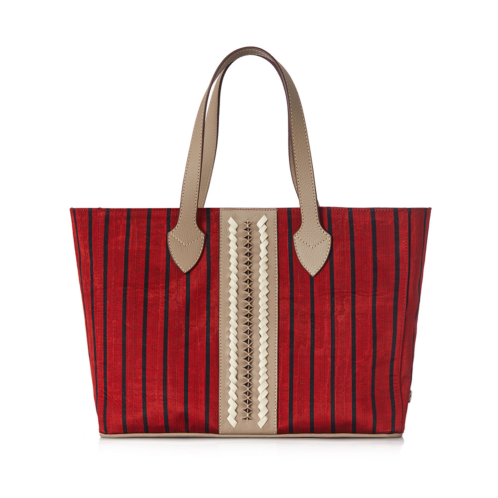 Donna Shopping Bag Red Beige